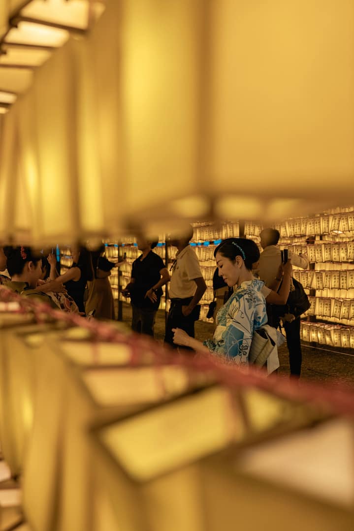 A woman during Mitama festival in Yasukuni Jinja